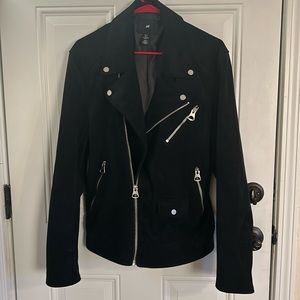 H&M faux suede biker jacket